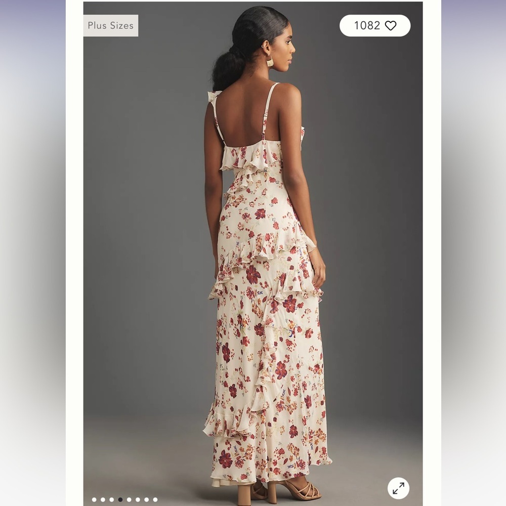 NWT Let Me Be Anthropologie Sleeveless Ruffle Maxi Dress - Picture 3 of 8